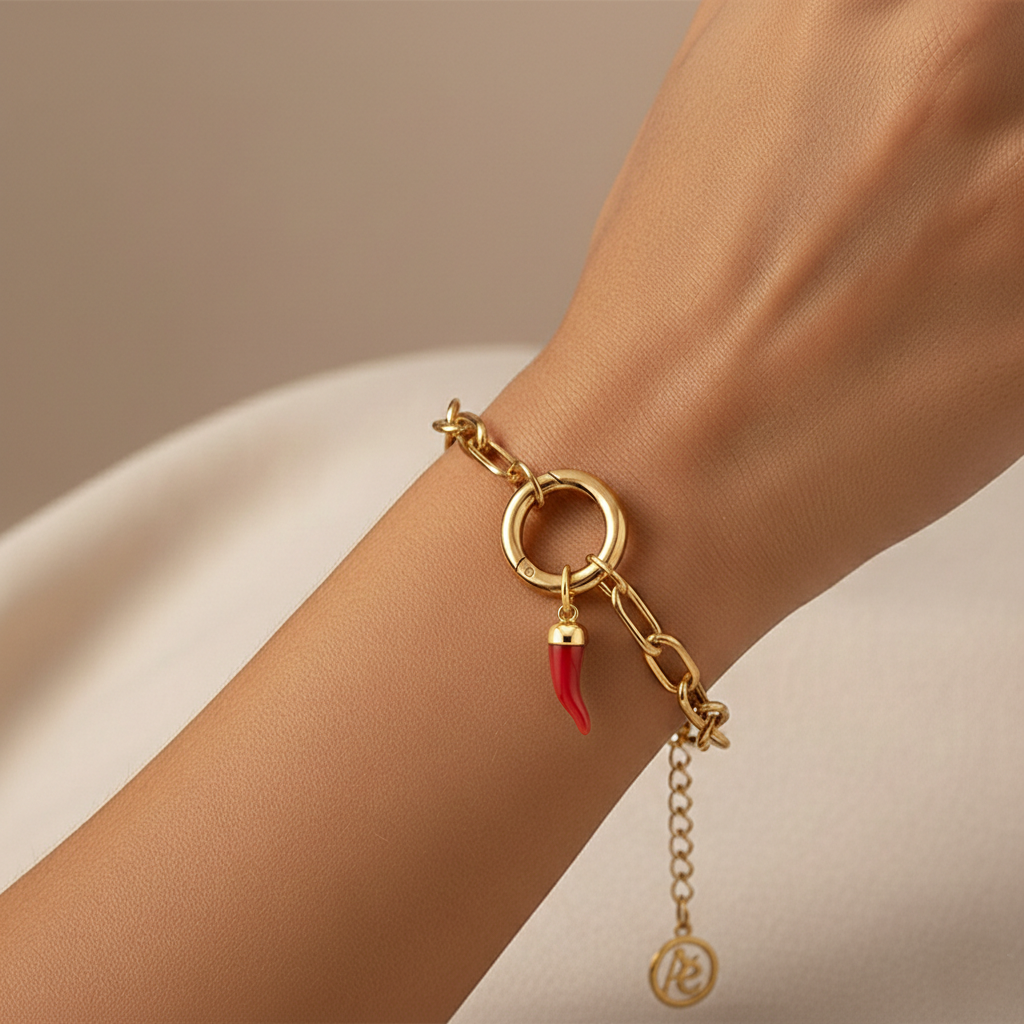 Aurelé Red Horn Charm