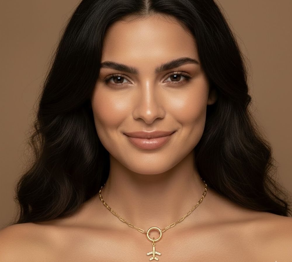 Aurelé Airplane Sparkle Charm