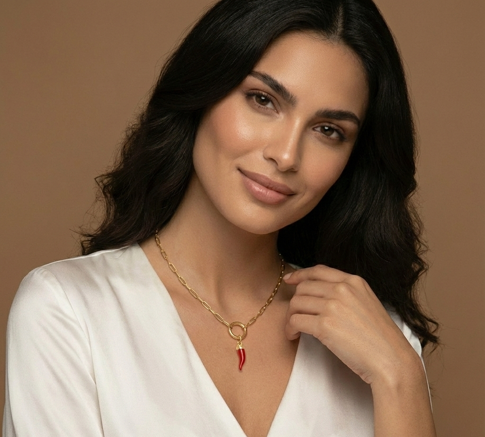 Aurelé Red Horn Charm